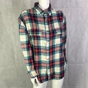 MULTI-COLOR PLAID BUTTON DOWN COLLAR SHIRT